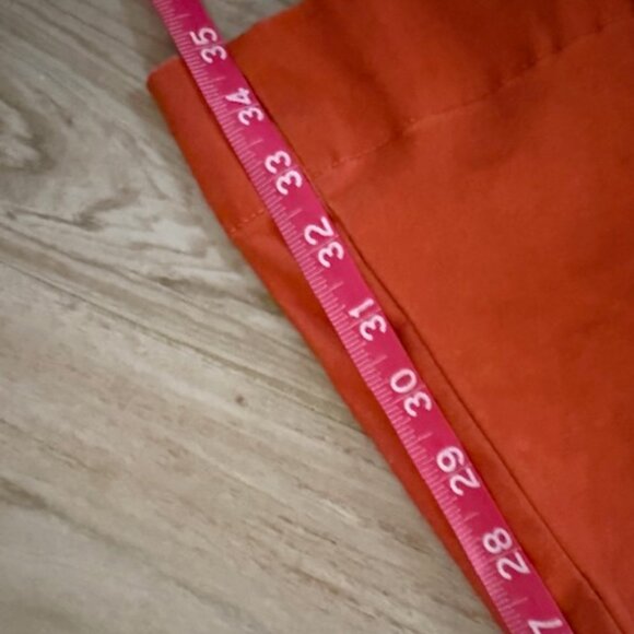 Anthropologie Maeve The Colette Wrap Jumpsuit Linen Blend Burnt Orange Size 2 - Picture 6 of 7